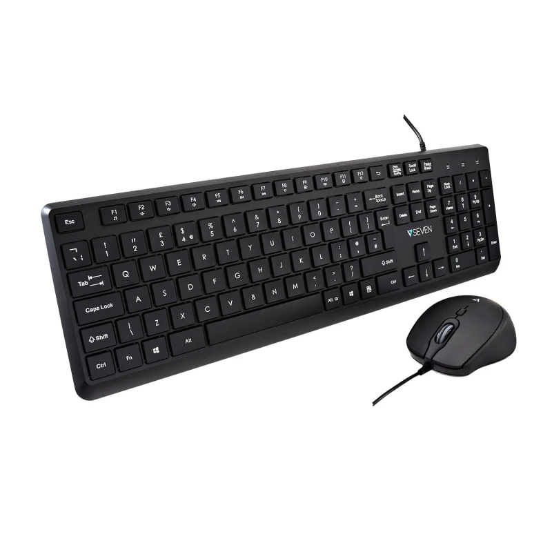 Image of V7 V7 CKU350UK USB Keyboard and Mouse Combo - UK Layout CKU350UK