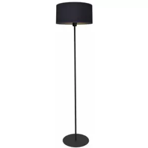 Image of Helam Lighting - Helam Abba Floor Lamp With Shade Dark Blue, Gold, Black 40cm