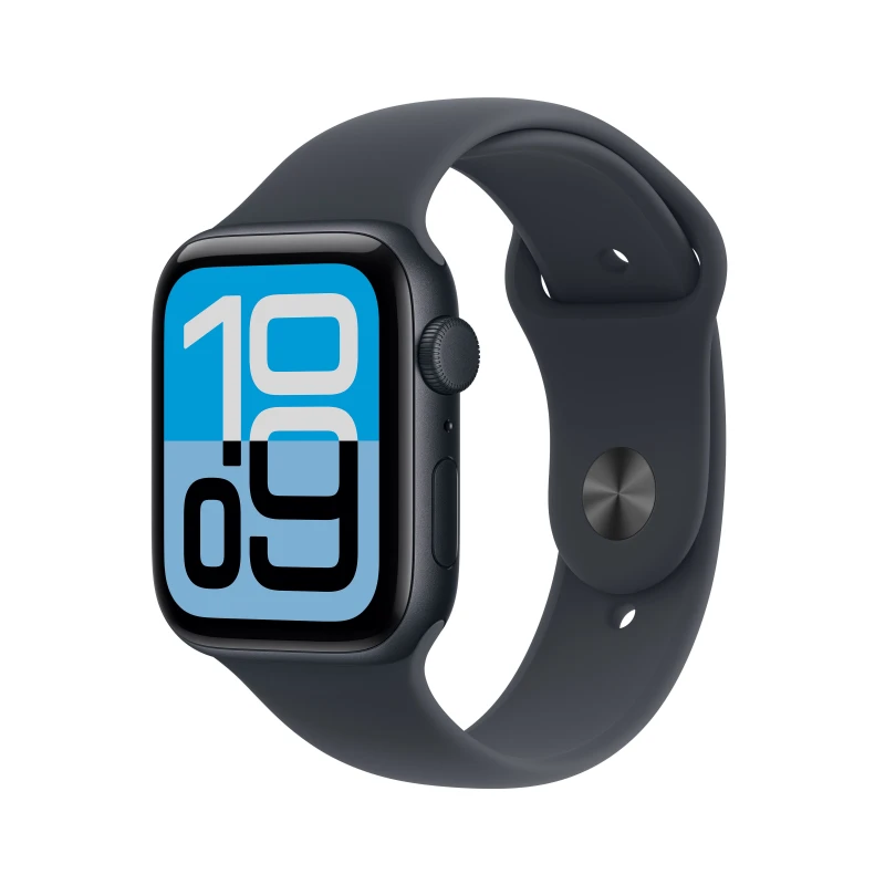 Image of Apple Watch SE 3, 44mm, Midnight Aluminium Case, GPS [2025] - Midnight Sport Band - M/L