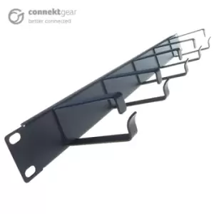 Image of CONNEkT Gear 5 Ring 19" (1U) Rack Mount Cable Management Bar -...