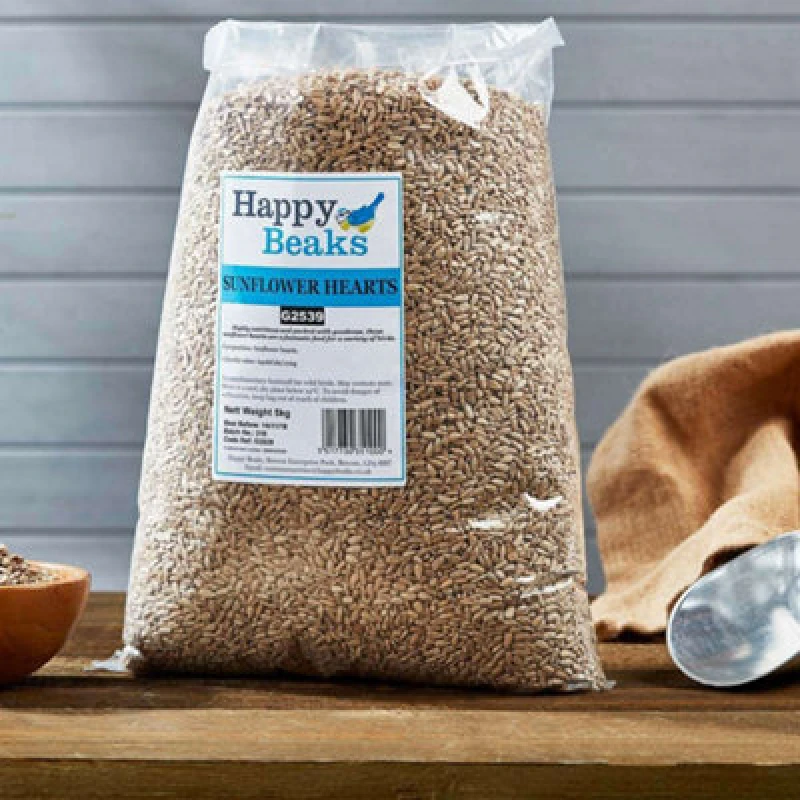 Image of Garden Gear Happy Beaks No Mess Sunflower Hearts Seed Wild Bird Food High Energy And Oil Content Premium Feed Mix (14Kg)