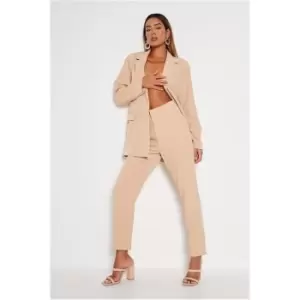 Image of I Saw It First Woven Wide Leg Tailored Trousers - Brown