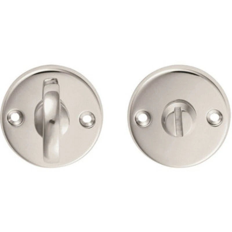 Image of Loops Slim Bathroom Thumbturn Lock and Release Handle 45mm Dia Polished Chrome Multi unisex