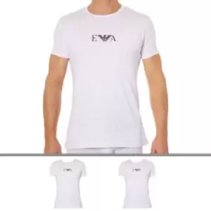 Image of Emporio Armani 2-Pack Cotton Stretch T-Shirts - White M