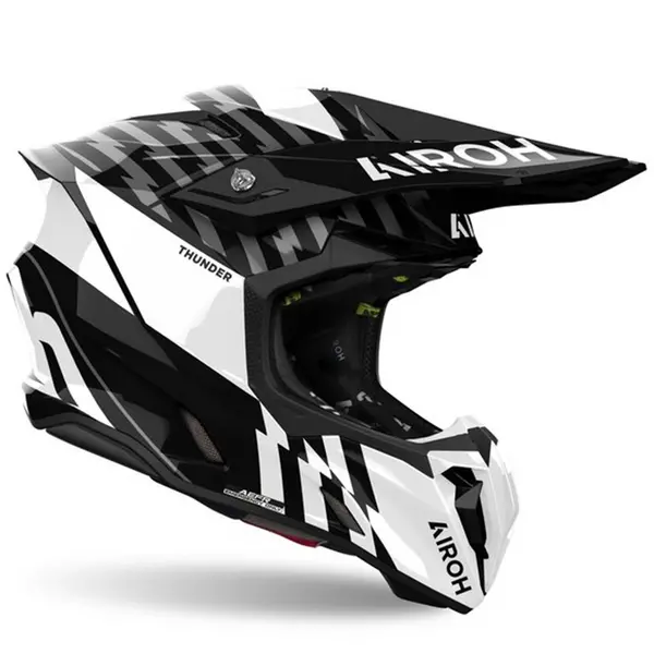 Image of Airoh Twist 3 Thunder Black White Offroad Helmet S