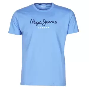 Image of Pepe jeans EggO mens T shirt in Blue. Sizes available:S