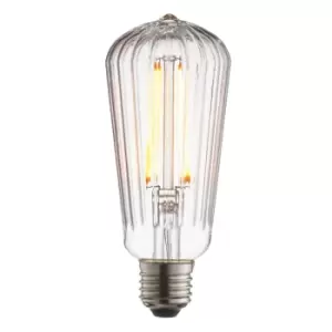 Image of Crossland Grove Ribbed Pear Bulb Clear Glass