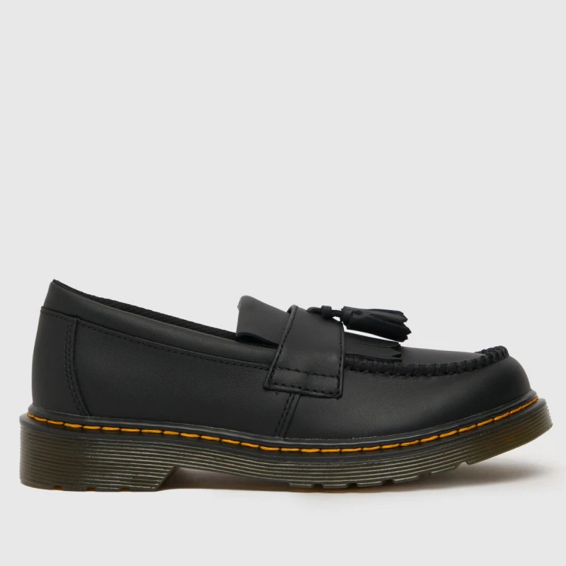 Image of Dr. Martens Black Adrian Girls Junior Shoes Black UK 10 (EU 28)