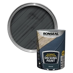 Image of Ronseal Ultimate Protection Decking Paint Charcoal 5 litre