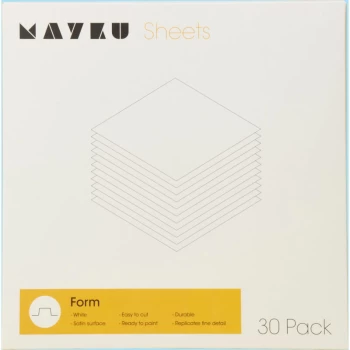 Image of Form White 0.5mm HIPS Sheet - 30 Pack - Mayku