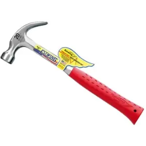 Image of Estwing ESTE320CRED E3/20C Curved Claw Hammer - Red Vinyl Grip 560g (20oz)
