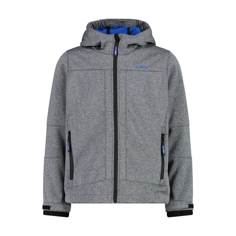 Image of Kids' waterproof jacket with fixed hood CMP Noir Male 10 ans