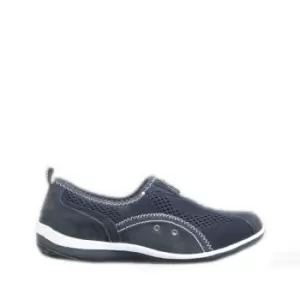 Image of Boulevard Womens/Ladies Zip Elastic Gusset Leisure Shoes (9 UK) (Navy)