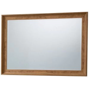 Image of Gallery Fraser Large Rectangular Mirror - Oak Effect