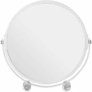 Image of Premier Housewares White Metal Shaving Mirror with Feet