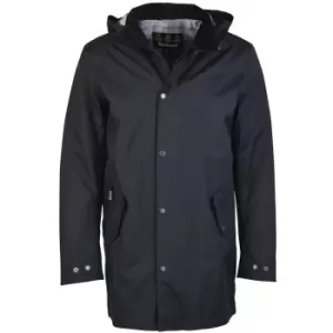 Image of Barbour Mens Chelsea Mac Jacket Black/Grey Stone Tartan Large