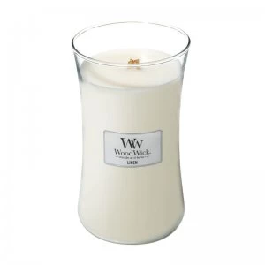 Image of WoodWick Linen Large Jar Candle 609.5g