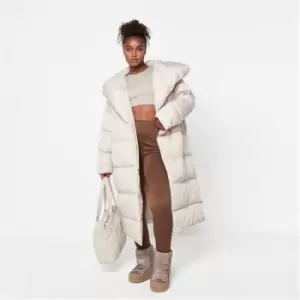 Image of Missguided Recycled Collared Puffer Coat - Pink