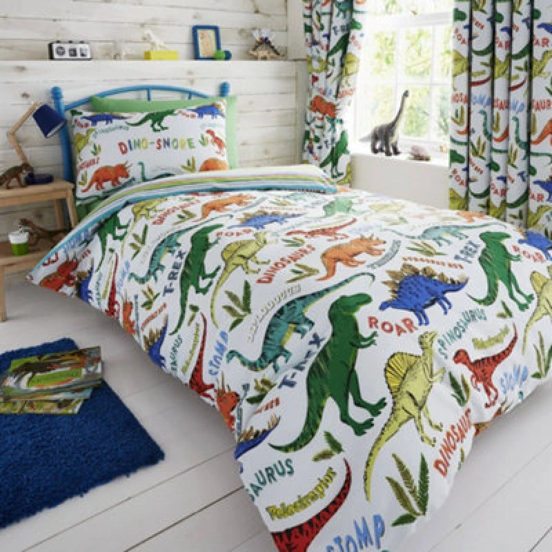 Image of Happy Linen Company Kids Dinosaur Bedding and Pillowcase Set Multi