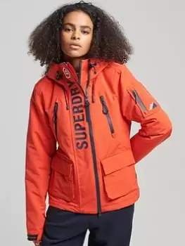 Image of Superdry Ultimate Windcheater Jacket - Orange, Size 16, Women