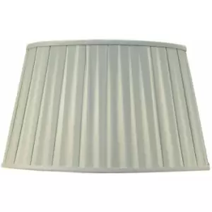 Image of 14' Inch Luxury Round Tapered Lamp Shade Duck Egg Blue Pleated Faux Silk Fabric