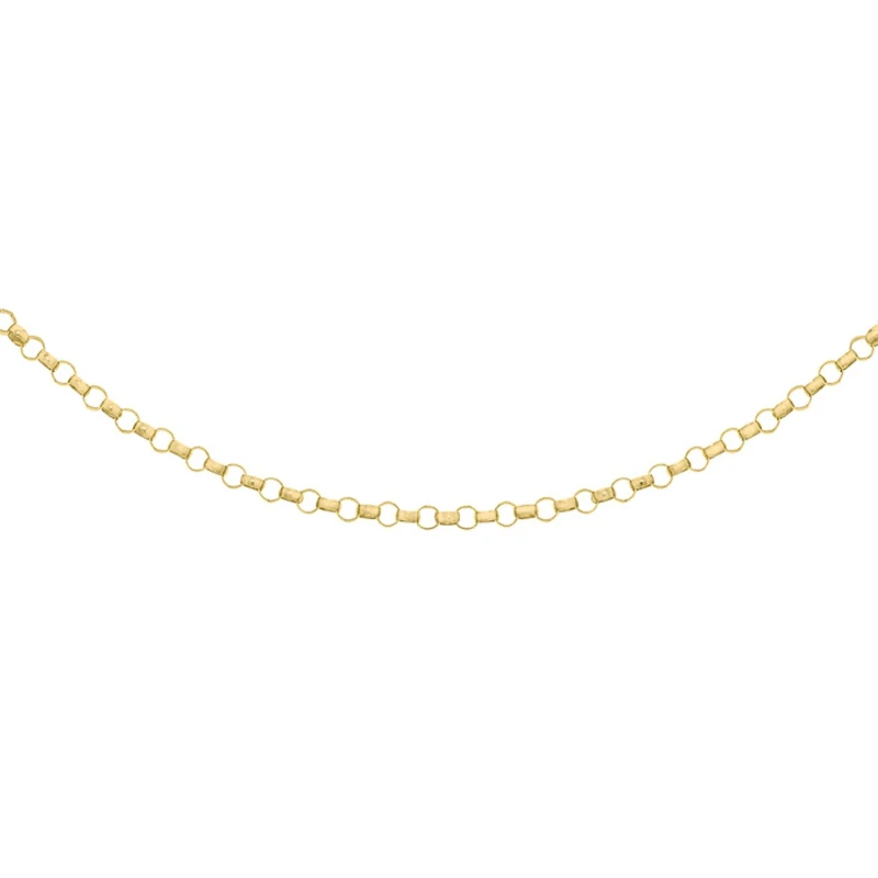 Image of Be You 9ct Gold Round Belcher Chain Gold female 20inch