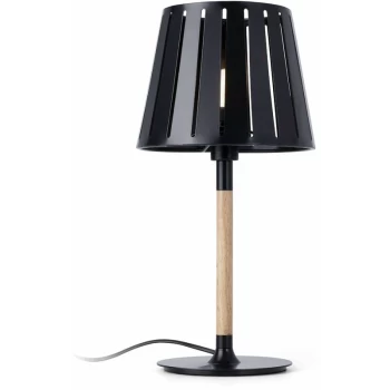 Image of Faro Mix - 1 Light Table Lamp Black, Wood, E14