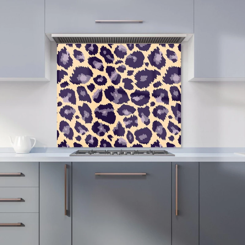 Image of Warren Reed - Designer Colourful Wave Pattern Kitchen Splashback in Purple Size: 600mm x 750mm Purple Unisex 600mm x 750mm