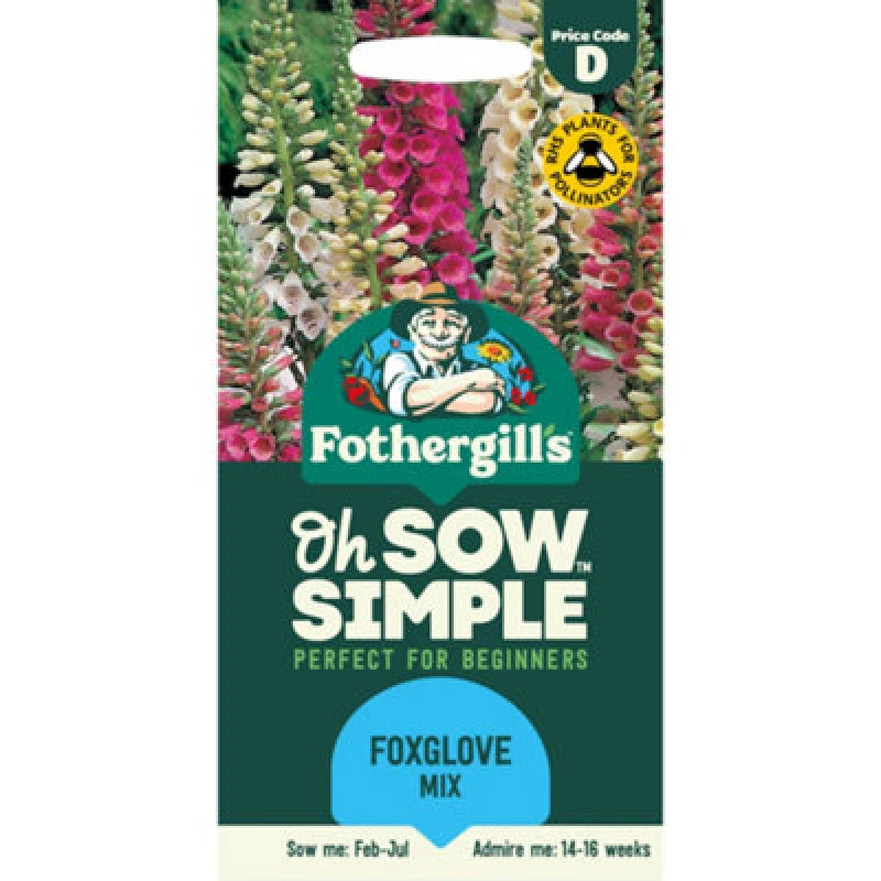 Image of Mr Fothergills Oh Sow Simple Foxy Mix Foxglove Flower Seeds