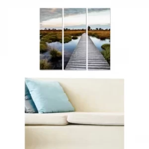 Image of MDF2796072 Multicolor Decorative MDF Painting (3 Pieces)