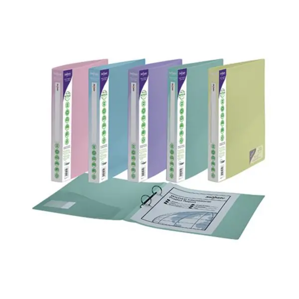Image of Snopake Reborn 2/25 A4 Ring Binder Assorted (Pack of 5) 15918