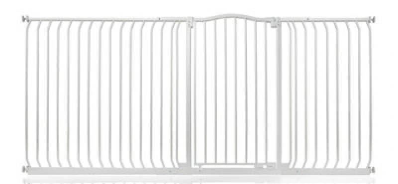Image of Safetots Extra Tall Curved Top Safety Gate, 216Cm - 225Cm, Matt White, Extra Tall 100Cm In Height, Pressure Fit Stair Gate