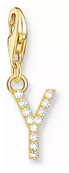 Image of Thomas Sabo 1988-414-14 Charm Pendant Letter Y With White Jewellery