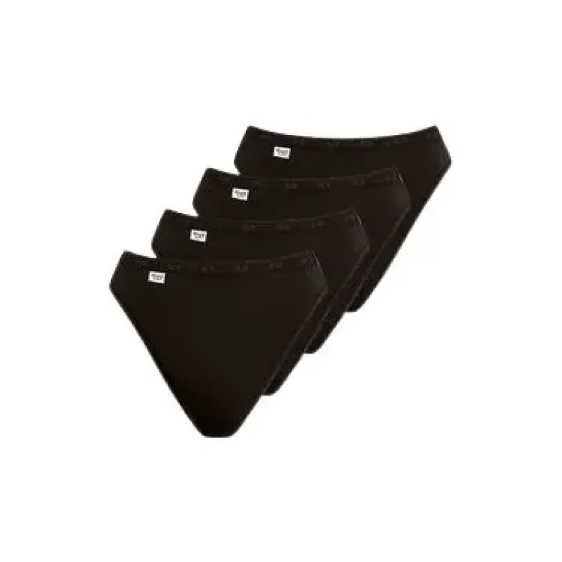 Image of Sloggi Pack of 4 Basic + Knickers Black Women 10;12;14;16;18;20;22