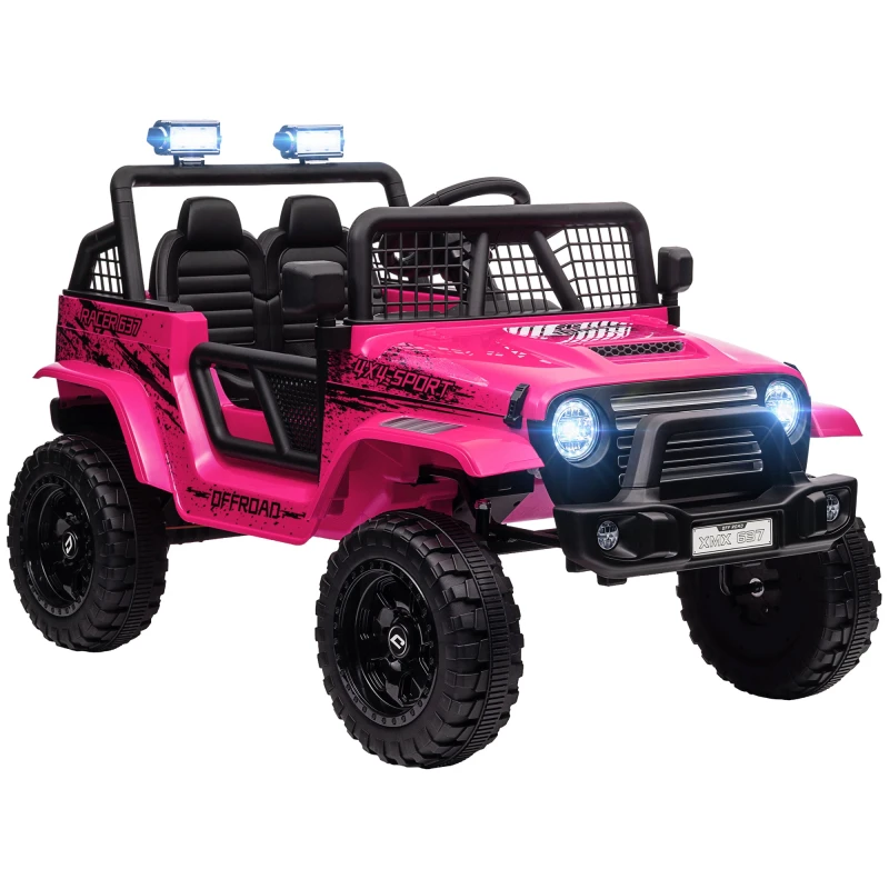 Image of AIYAPLAY Kids Ride On Car, 12V Electric Truck - Pink 370-354V70PK