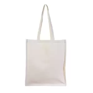 Image of United Bag Store Cotton Long Handle Tote Bag (One Size) (Natural)