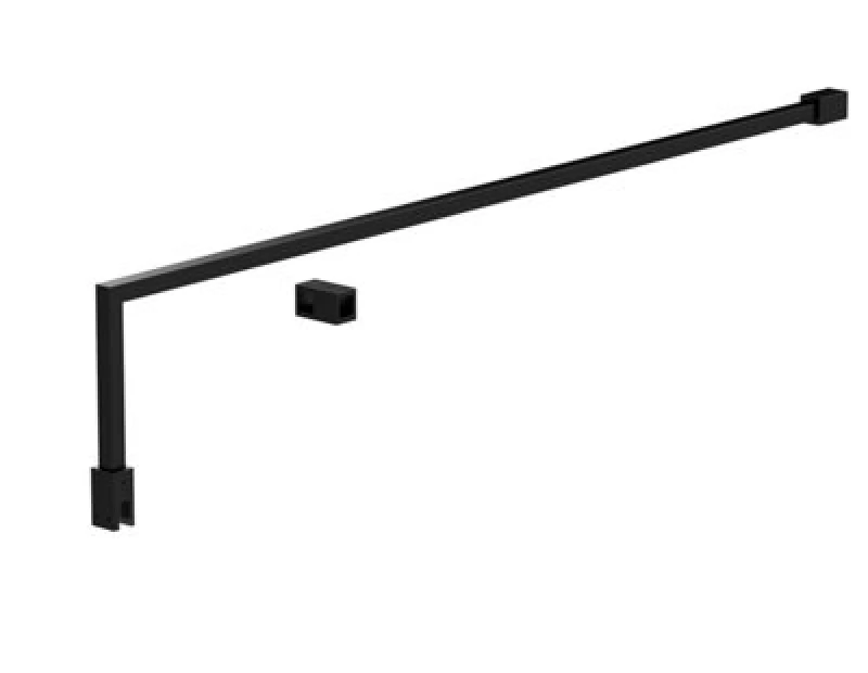 Image of Balterley Wetroom Accessories Screen Support Bar Kit Satin Black unisex