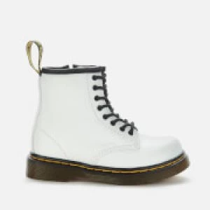 Image of Dr. Martens Toddlers 1460 T Lace Up Boots - White Rosario - UK 7 Toddler