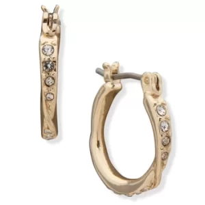 Image of Ladies Anne Klein Base metal Twisted Hoop