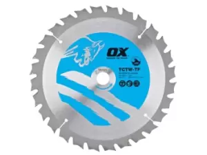 Image of OX Tools OX-TCTW-TF-1901640 Wood Cutting Thin Kerf Circular Saw Blade 190mm x 16 x 40T ATB