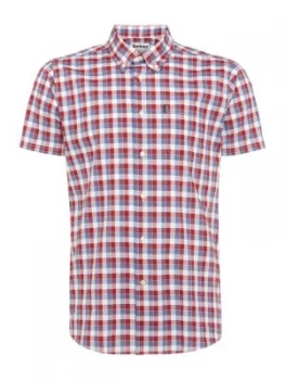 Image of Mens Barbour Barge Shirt Red