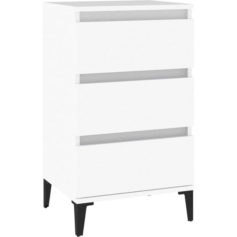 Image of VIDAXL Bedside Cabinet White 40x35x70cm Engineered Wood Vidaxl 8720845737580