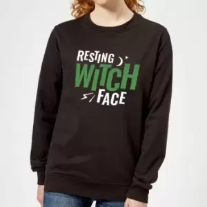 Image of Resting Witch Face Womens Sweatshirt - Black - M - Black