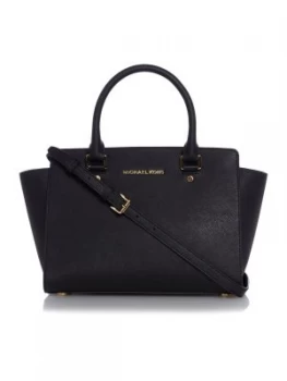 Image of Michael Kors Selma Black medium tote Black