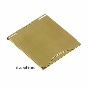 Image of KnightsBridge 13A 1 Gang UK 3 Pin Unswitched Flat Plate Floor Socket - Brushed Brass