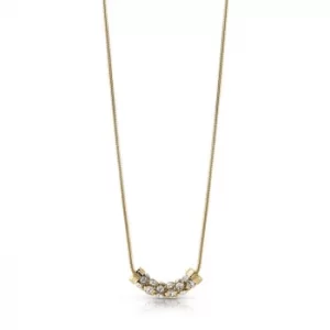 Image of Guess Gold Tone Horizontal Crystal 16-18 inches Necklace