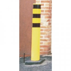Image of Slingsby Steel Outdoor Safety Bollard Yellow 330133