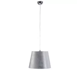 Image of Luca Dome Pendant Ceiling Light Silver, 38cm, 1x E27