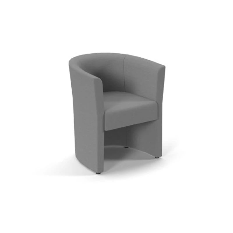 Image of Luxe Fabric Single Tub Chair - Grey