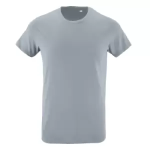 Image of SOLS Mens Regent Slim Fit Short Sleeve T-Shirt (S) (Pure Grey)